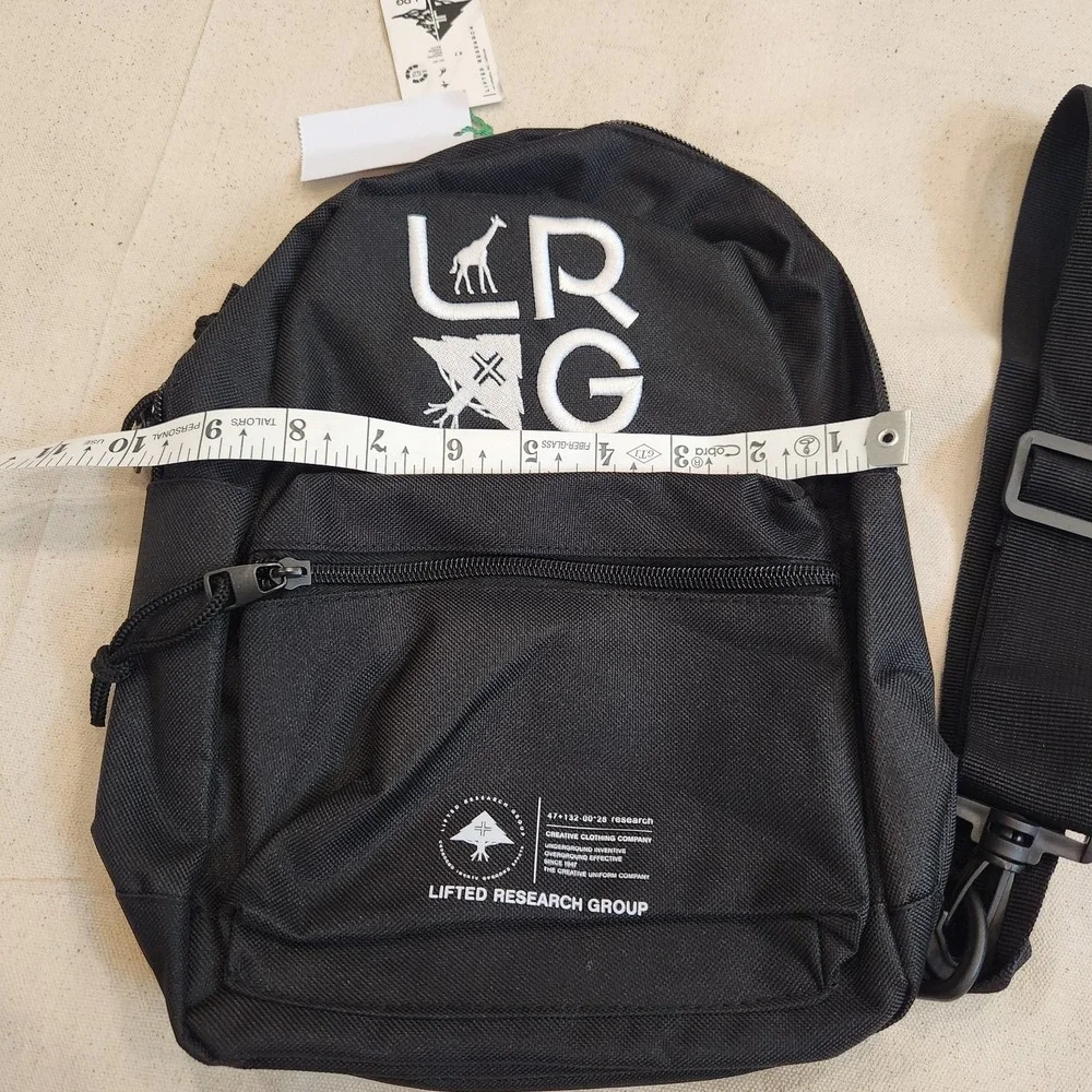 New LRG Lifted Research Group Lifecycle Sling Bag Black Crossbody Pack